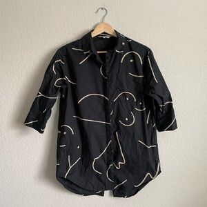 Comune Blouse Womens Extra Small Abstract Shirt